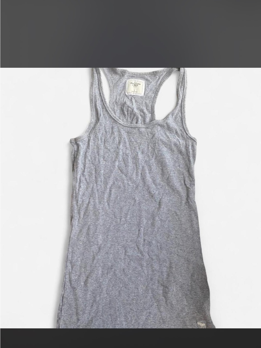 Y2K Grey Racerback Tank Top - Casual Women’s Essential